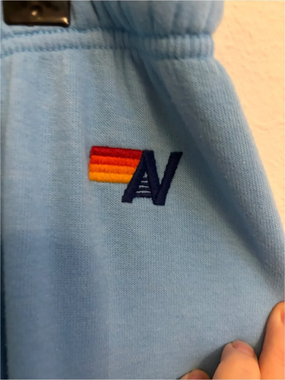 #1806 Aviator Nation RAINBOW EMBROIDERY RELAXED CREW SWEATSHIRT & Pant Set XL